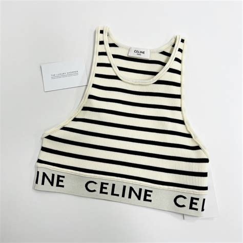 celine striped bra top|24s Celine dresses.